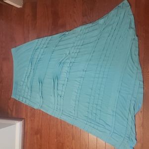 Soft Surroundings Flowy Turquoise Maxi Skirt